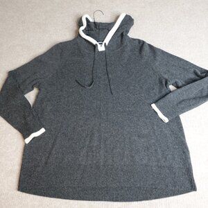 Summersalt Womens Sweater Medium Gray Merino Wool Cashmere Hoodie